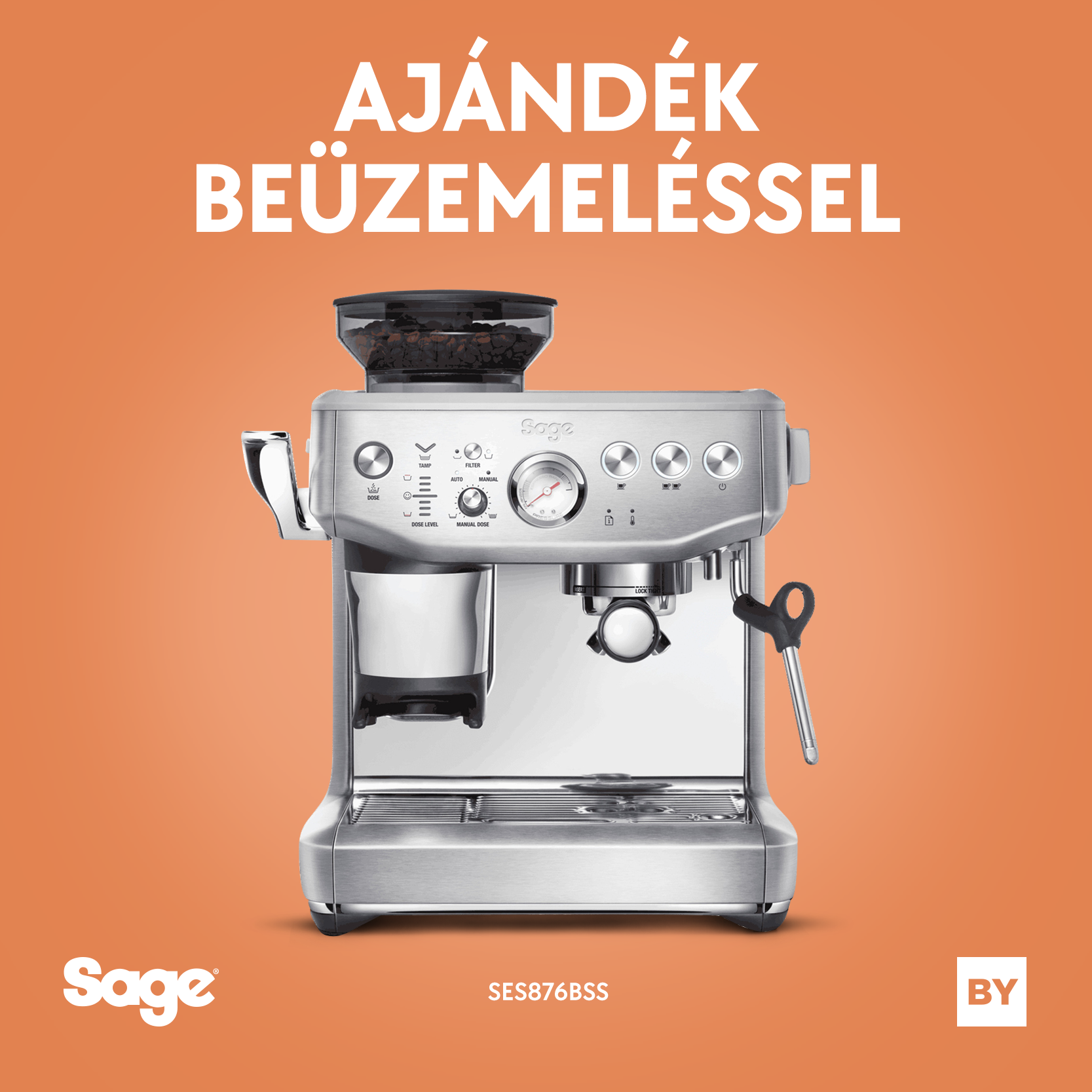 .Sage SES876BSS - The Barista Express™ Impress